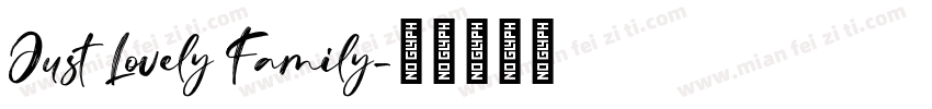 Just Lovely Family字体转换